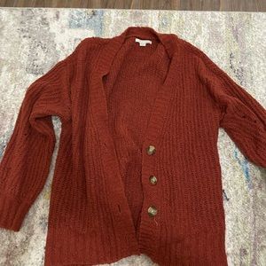 Orange cardigan from American eagle